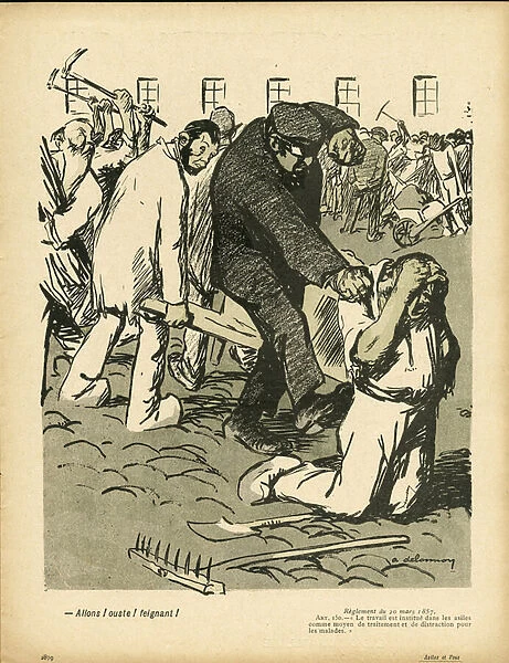 L Assiette au Beurre, number 173, Satirique en couleurs, 1904_7_23: Medical, Folie, Repression (lithograph)