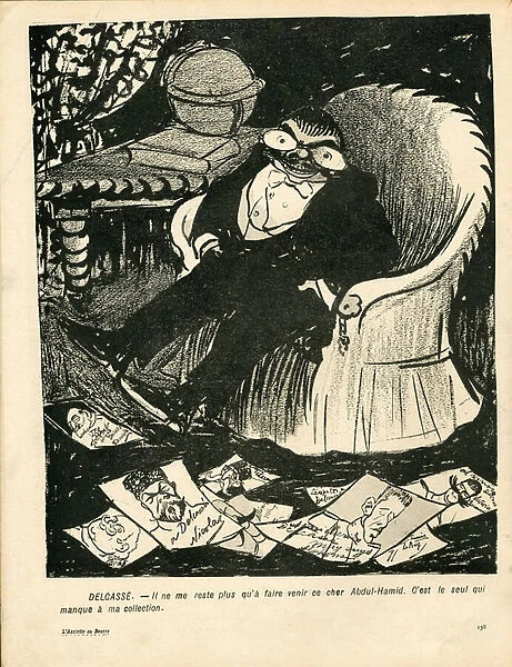 L Assiette au Beurre, number 215, Satirique en couleurs, 1905_5_27: Delcasse Theophile (1852-1923) (lithograph)