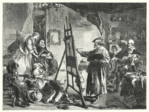 L Atelier de Rembrandt (engraving)