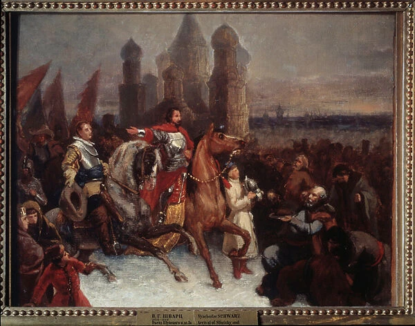 L entree du tsar Vassili IV Chouiski (1552-1612) de Russie et du comte Jacob (Jacques) de la Gardie (1583-1652) a Moscou (The Entry of Tsar Vasili IV of Russia and Count Jakob de La Gardie into Moscow)