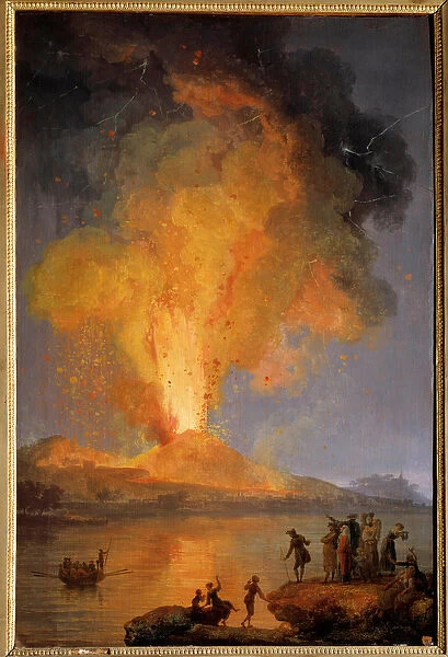L eruption du Vesuve Painting by Pierre-Jacques (Pierre Jacques