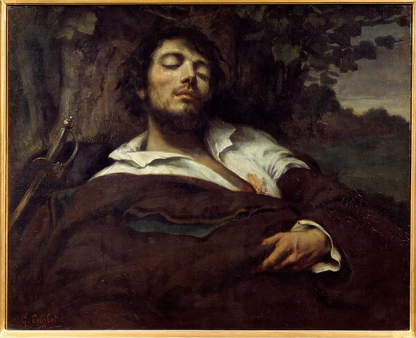 L homme wesse Painting by Gustave Courbet (1819-1877) 1844 Sun