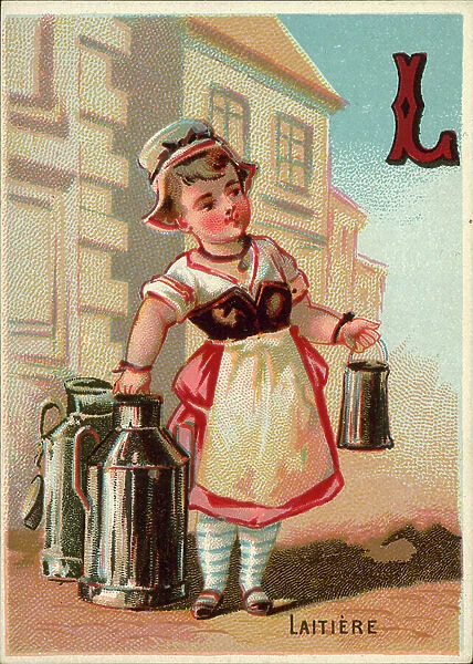 L for laitiere (dairy worker) (chromolitho)