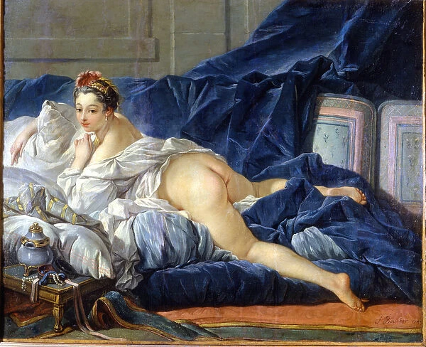 L odalisque. Painting by Francois Boucher (1703 - 1770), 1743. Musee du Louvre, Paris