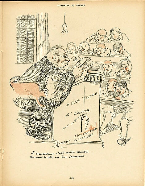 L Plate au beurre, Satirique en Couleurs, 1901: Teaching
