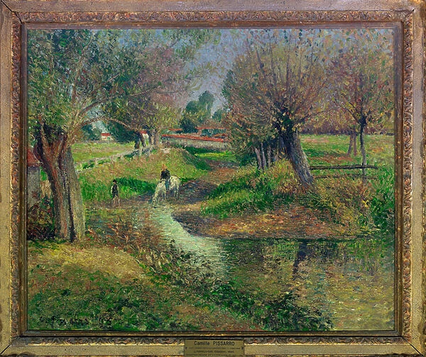 L reuvoir, Eragny, Val d oise Painting by Camille Pissarro (1830-1903) 1895 Dim 0
