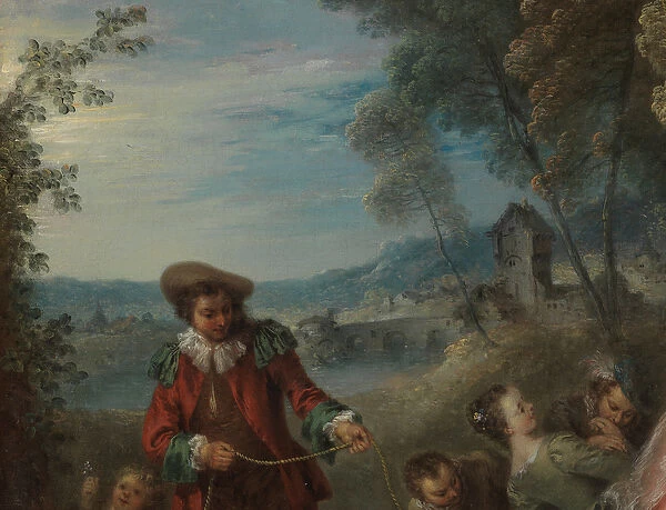 La Balancoire (detail), before 1736 (oil on canvas)