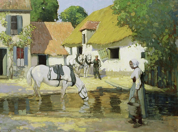 La Basse-Cour (oil on canvas)