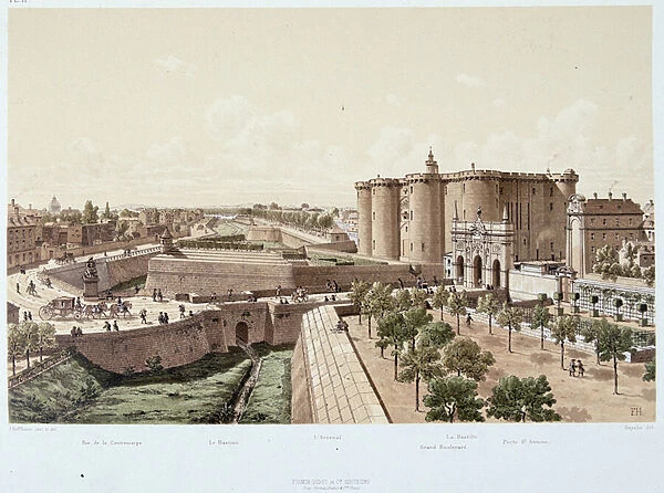 La Bastille en 1740 (la prison) - in 'Paris a travers les ages'