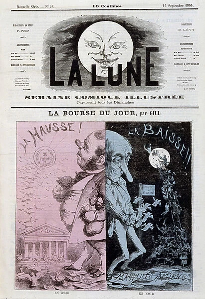 La Bourse: rise et diminution - by Gill, in 'La Lune'