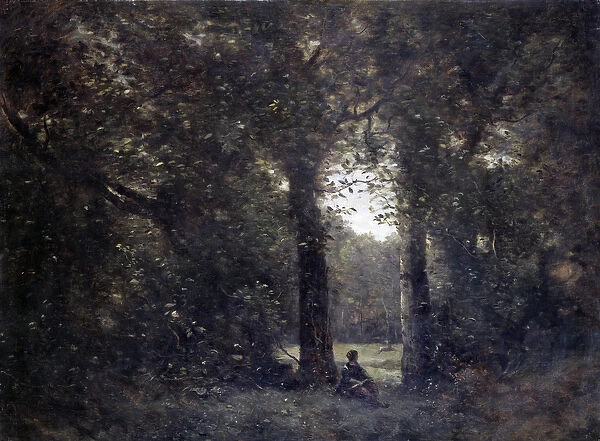 La cleriere, souvenir of the city of Avray Painting by Camille Corot (1796-1875