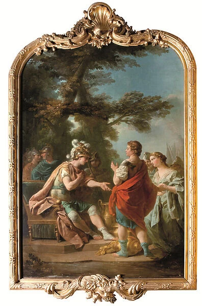 La Continence de Scipion, 1758 (oil on canvas, scalloped)