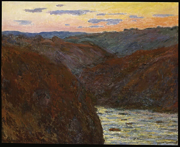 La Creuse, Sunset (oil on canvas)
