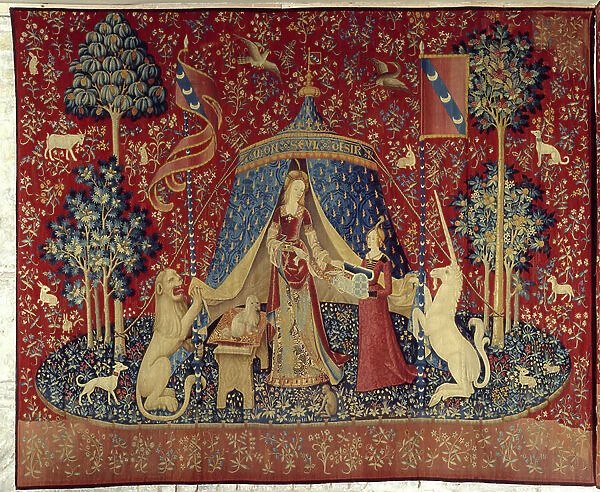 La Dame a la Licorne (Lady and the Unicorn) : To my only desire, 1484-1500 (Wool and silk tapestry)