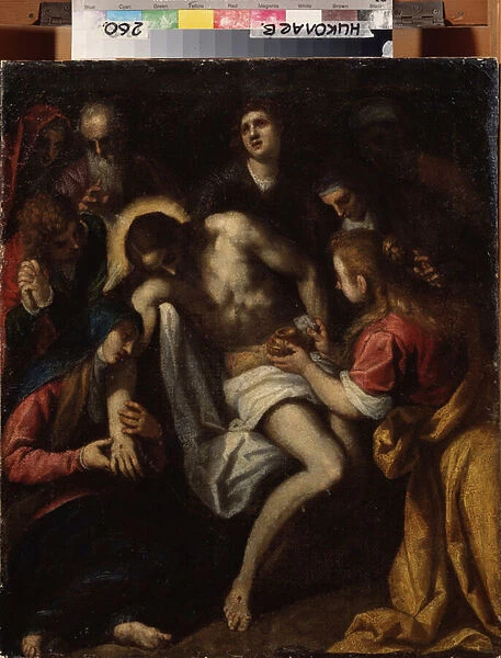'La deploration du christ'(The lamentation) Peinture de Leandro Bassano (1557-1622) Regional Wereshchagin Art Museum, Mykolaiv Ukraine