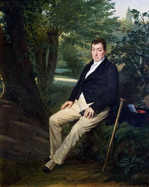 La Fayette in the park of the castle of La Grange, 1830 (oil on canvas)