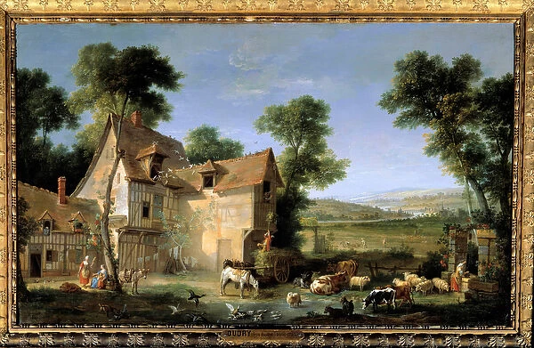 La ferme Peinture by Jean Baptiste Oudry (1686-1755) 1750 Sun. 1, 3x2, 12 m