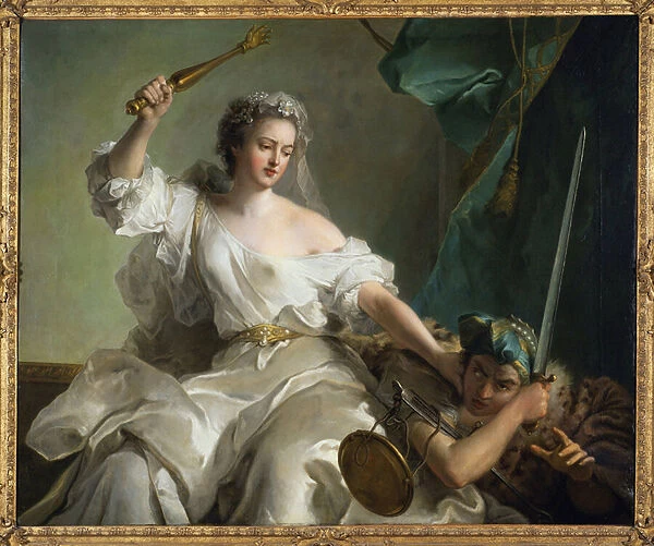 LA JUSTICE CHATIANT L INJUSTICE, DIT MADAME ADELAIDE SOUS LES TRAITS DE LA JUSTICE - Allegory of Justice Combating Injustice - Nattier, Jean-Marc (1685-1766) - Oil on canvas - 132, 6x161 - Private Collection