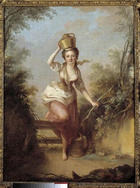 La laitiere Peinture de Huet (18th century). 18th century Musee Cognacq Jay, Paris