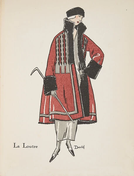 La Loutre, from a Collection of Fashion Plates, 1922 (pochoir print)