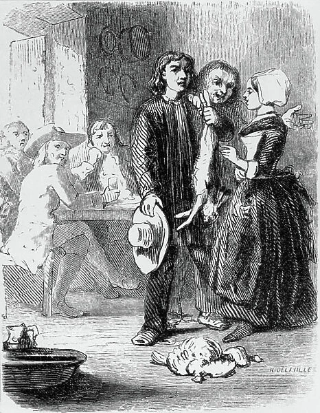 La mare au diable, novel by George Sand (1846)1860 (engraving)