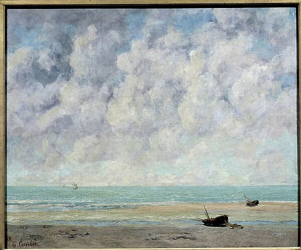 La mer par temps calme. Peinture de Gustave Courbet (1819-1877), 1869. Shelburne, Shelburne Museum
