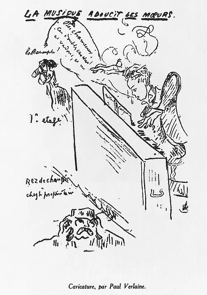 La Musique adoucit les moeurs, Arthur Rimbaud (1854-91) playing piano