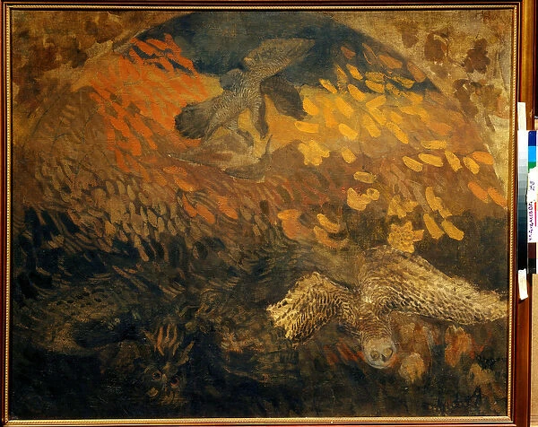'La nuit'(The night) Peinture de Pyotr Savvich Utkin (1877-1934