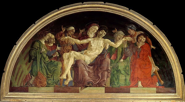 La pieta Detrempe sur bois de Cosimo Tura (Cosme, 1430-1495) 15th century Dim