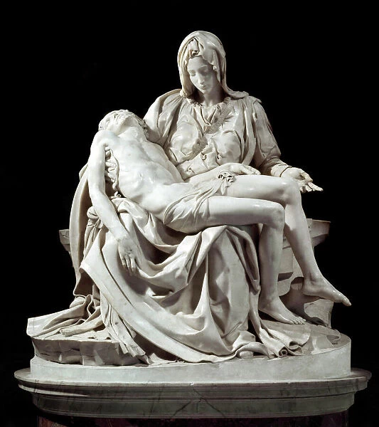 La Pieta Marble Sculpture by Michelangelo Buonarroti called Michelangelo