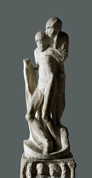 La Pieta Rondanini Sculpture by Michelangelo Buonarroti dit Michel Ange