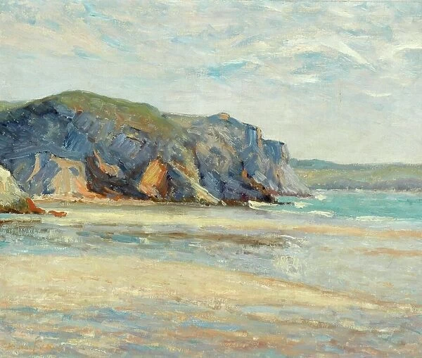 La Plage a Morgat, Finistere, 1899 (oil on canvas)