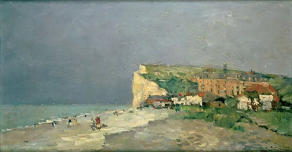 La Plage de Puys-sous-Dieppe, Ciel d Orage, c. 1880 (oil on canvas)