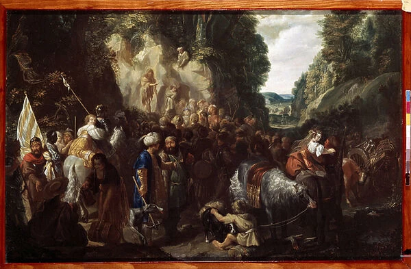 'La predication de saint Jean Baptiste'(Saint John The Baptist Preaching) Peinture de Johann Hulsman (17eme siecle) 1635 Musee de l ermitage, Saint Petersbourg