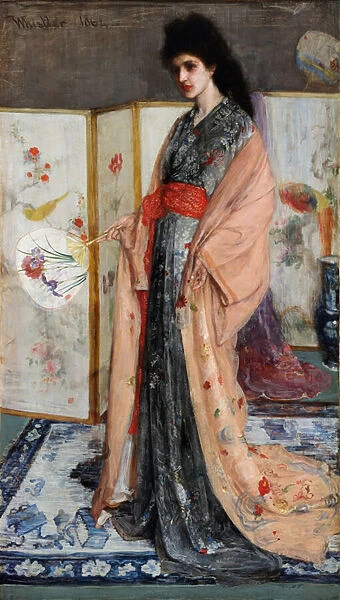'La princesse du pays de la porcelaine'(Rose and Silver: The Princess from the Land of Porcelain) Jeune femme vetue a la japonaise en kimono
