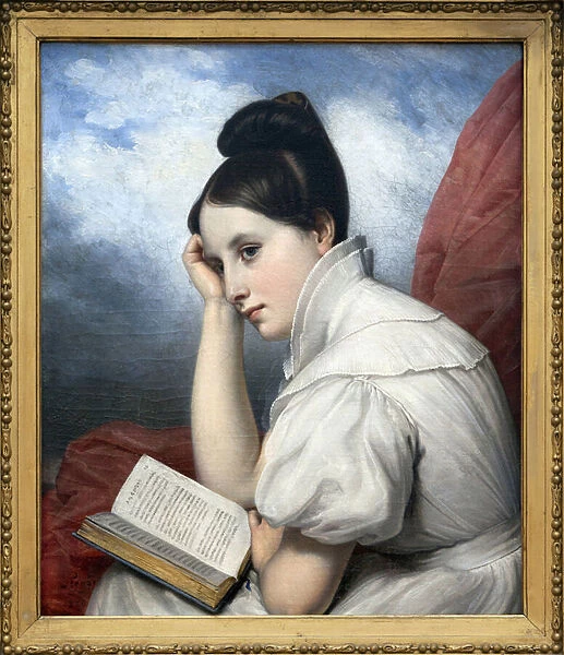 La Reader, Oil Painting On Canvas by Charles von Steuben (1788-1856), Photography, KIM Youngtae, Nantes, Musee des Beaux Arts de Nantes
