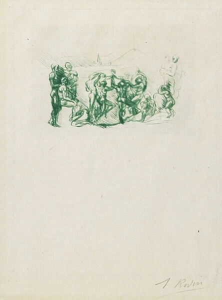 La Ronde, c. 1883-84 (drypoint printed in green on japan paper)