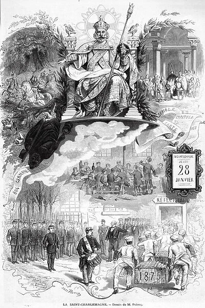 La Saint-Charlemagne, illustration for Le Monde Illustre, 30 January