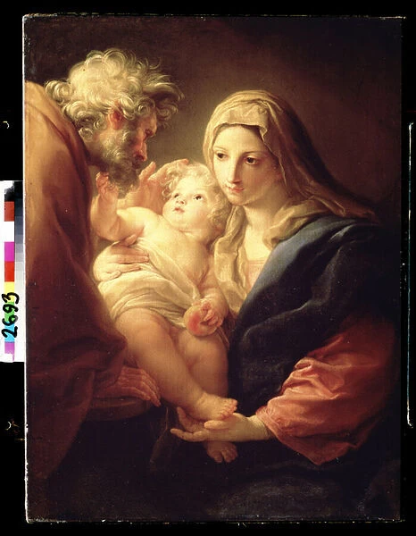 'La sainte famille'(The holy family) Peinture de Pompeo Girolamo Batoni (1708-1787) 1740 environ Musee Pouchkine, Moscou