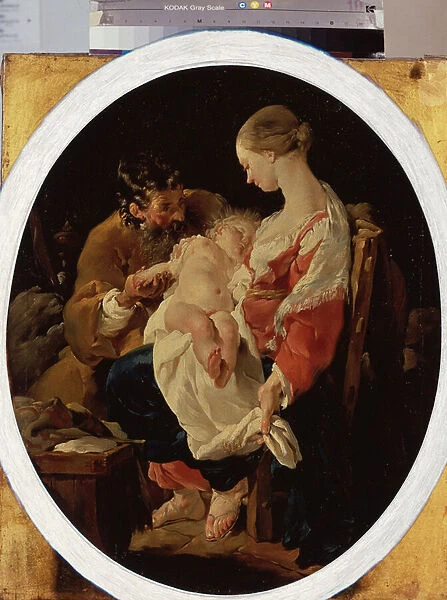 'La sainte famille'(The Holy Family) Peinture de Noel Halle (1711-1781) 18eme siecle Musee de l ermitage, Saint Petersbourg