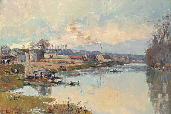 La Seine a Port Marly (oil on canvas)