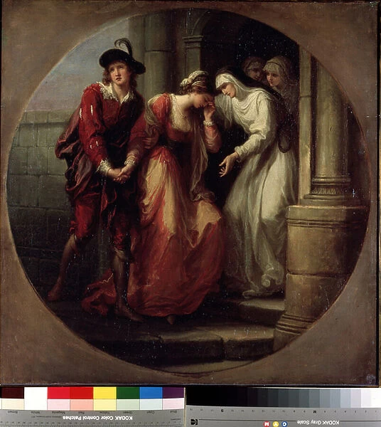 'La separation d Abelard (maitre Pierre Abailard (ou Pierre Abeilard, 1079-1142) et d Heloise (1101-1164)'Peinture d Angelika (Angelica) Kauffmann (1741-1807) 1780 environ Dim. 65. 5x65