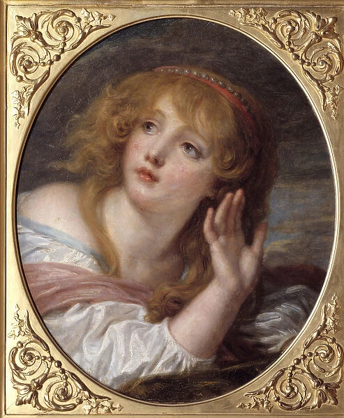 La surprise Painting by Jean Baptiste Greuze (1725-1805) 18th century Sun