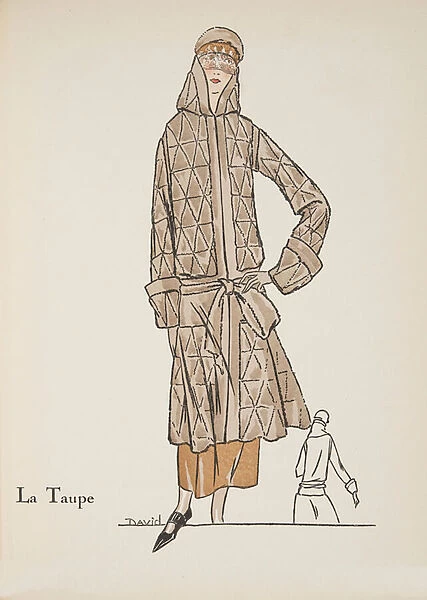 La Taupe, from a Collection of Fashion Plates, 1922 (pochoir print)