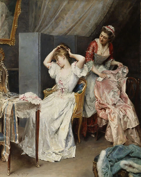 La Toilette, c. 1890-1900 (oil on canvas)