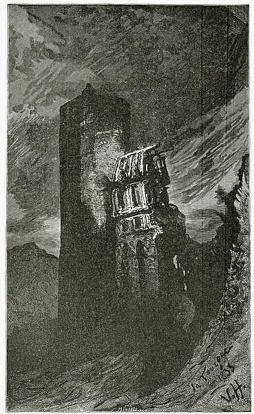 La Tourgue - illustration from Quatre Vingt Treize, 19th Century (b  /  w engraving)