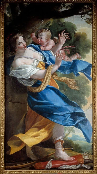 La vengeance de l Amour Painting by Simon Vouet (1590-1649) 1634 Sun. 1, 87x1, 37 m Nancy, musee des Beaux Arts