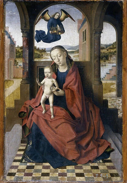La vierge et l Enfant - Peinture de Petrus Christus (1410  /  20-1476), huile sur bois (49x34 cm), vers 1460 - (The Madonna and Child - Oil on wood by Petrus Christus, 1460s) - Museo del Prado, Madrid