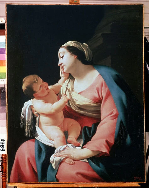 La Vierge et l Enfant (Virgin and Child). Peinture de Simon Vouet (1590-1649). Huile sur toile, 99, 1 x 76, 5 cm, debut 17e siecle. Ecole francaise, art baroque. Musee de l Ermitage, Saint Petersbourg