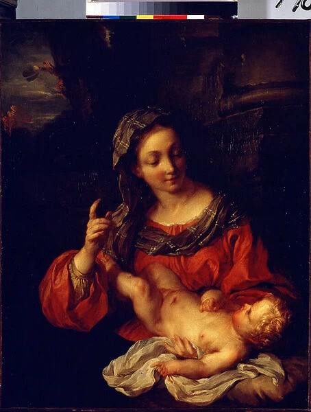 'La Vierge a l enfant'(Virgin and child) Peinture de Francois Le Moyne (1688-1737) 1730 Musee de l ermitage Saint Petersbourg